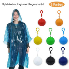 Laden Sie das Bild in den Galerie-Viewer, bunter Regenponcho mit tragbarem Hakenball