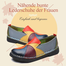 Laden Sie das Bild in den Galerie-Viewer, Nähende bunte Lederschuhe der Frauen  