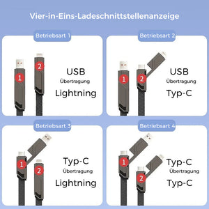 🔥 heißer verkauf 🔥4-in-1 geflochtenes Anti-Verwicklungs-Ladekabel