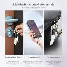 Laden Sie das Bild in den Galerie-Viewer, 3-in-1 Keychain Ladekabel