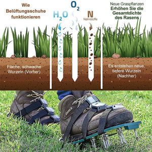 Rasenbelüfter Schuhe den Boden lösen, 1 Paar