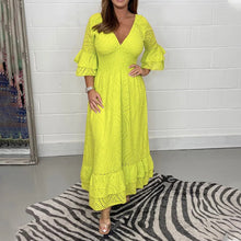 Laden Sie das Bild in den Galerie-Viewer, 🔥Sommer-Specials🔥V-Ausschnitt Kleid mit hoher Taille