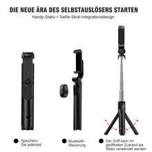 Laden Sie das Bild in den Galerie-Viewer, 3 in 1 kabelloser Bluetooth Selfiestick