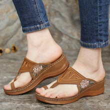 Laden Sie das Bild in den Galerie-Viewer, STICKEREI KOMFY WEDGES SANDALEN