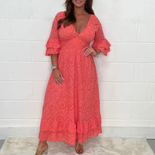 Laden Sie das Bild in den Galerie-Viewer, 🔥Sommer-Specials🔥V-Ausschnitt Kleid mit hoher Taille
