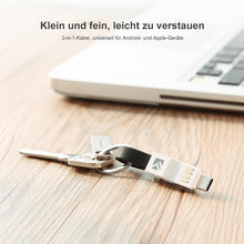 Laden Sie das Bild in den Galerie-Viewer, 3-in-1 Keychain Ladekabel