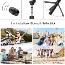 Laden Sie das Bild in den Galerie-Viewer, 3 in 1 kabelloser Bluetooth Selfiestick