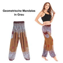 Laden Sie das Bild in den Galerie-Viewer, Geometrische Mandalas Damen Haremshose
