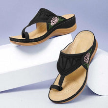 Laden Sie das Bild in den Galerie-Viewer, STICKEREI KOMFY WEDGES SANDALEN