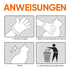 Haustier-Handschuhe ohne Waschen-6 Stück