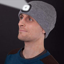 Laden Sie das Bild in den Galerie-Viewer, Abziehbar LED Stirnlampe Beanie Mütze