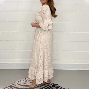 🔥Sommer-Specials🔥V-Ausschnitt Kleid mit hoher Taille